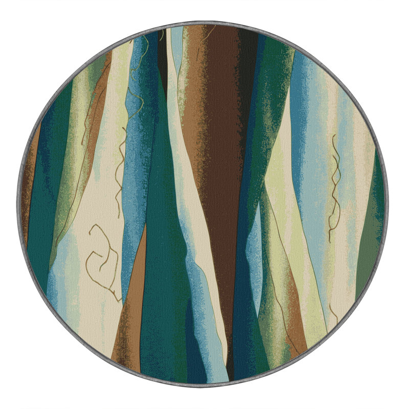 Radiant Peaks Rug, Round 7'