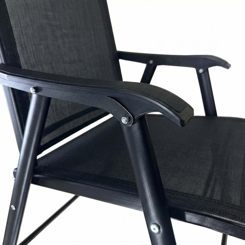 Stylish Stackable Garden Chairs, Black