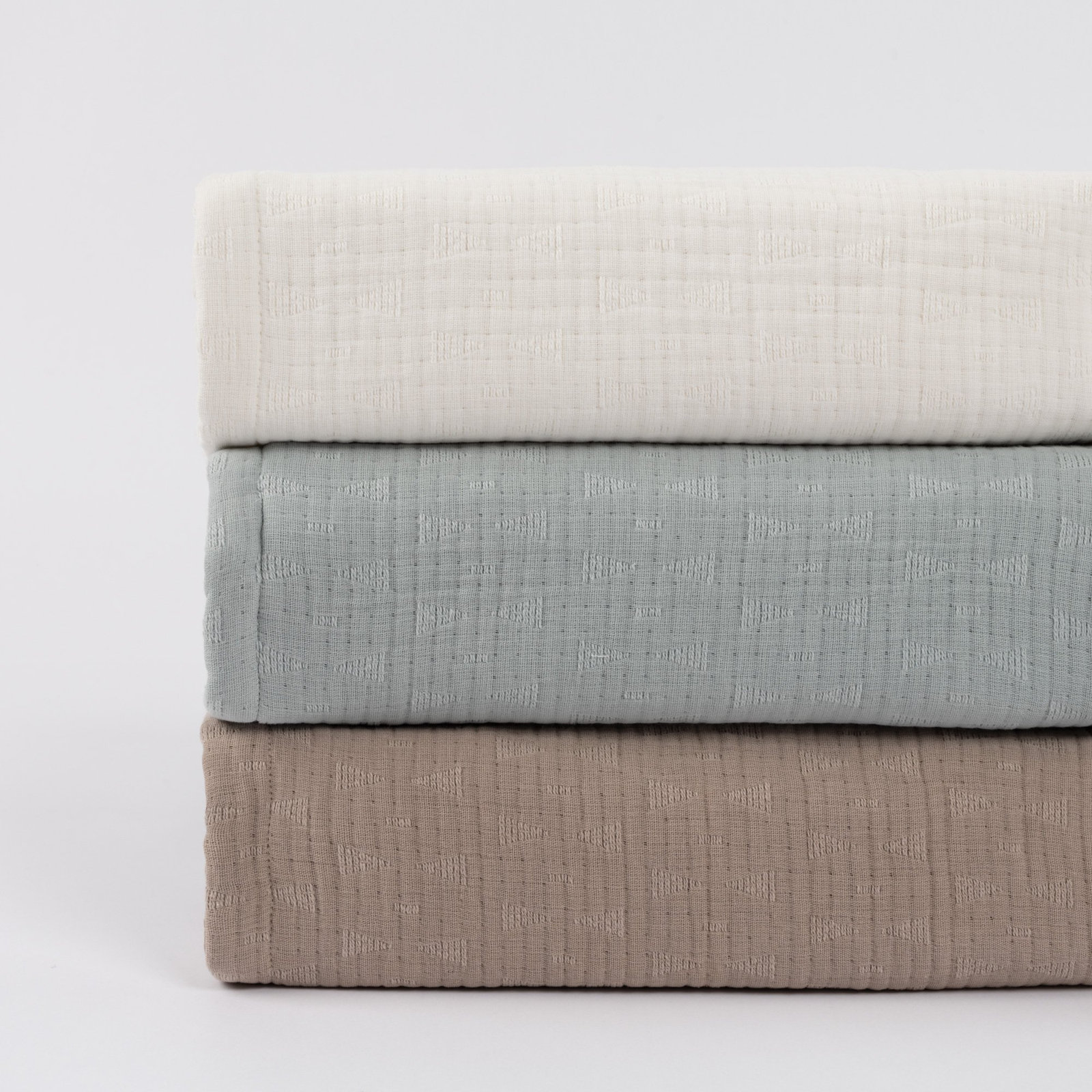 Jenera Cotton Coverlet Set, Ivory, Twin Coverlet