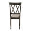 De 2 chaises d'appoint - Beige et gris, style croisé, siège en bois confortable pour la salle à manger