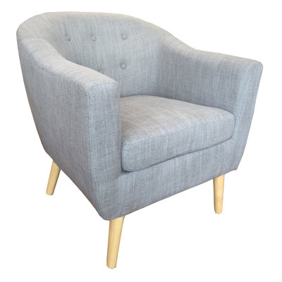 Fauteuil rembourré gris