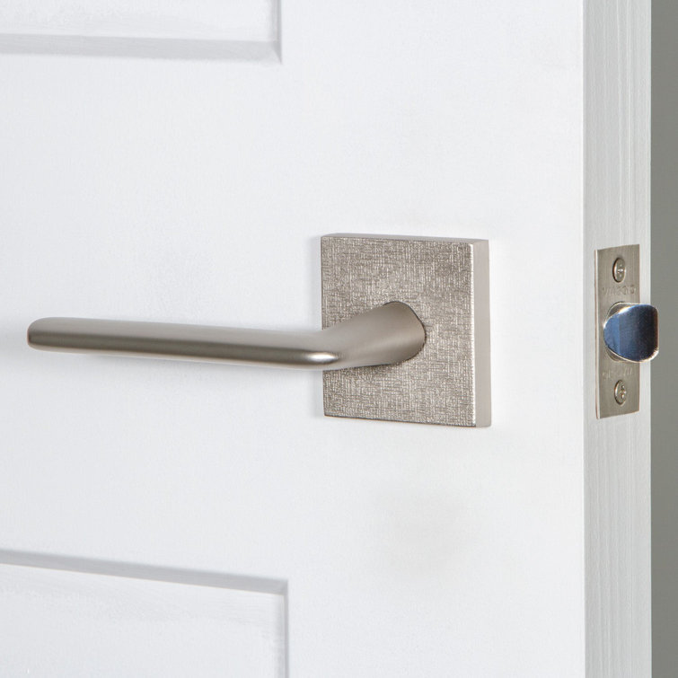 Viaggio Quadrato Linen Rosette Single Dummy With Brezza Lever In Titanium Grey