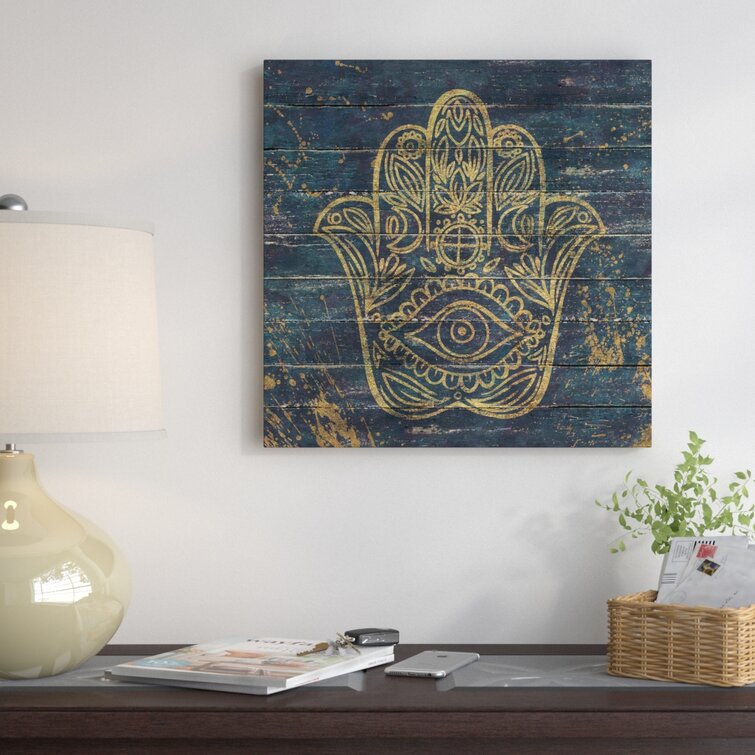 Hamsa Painting Print on Wrapped Canvas