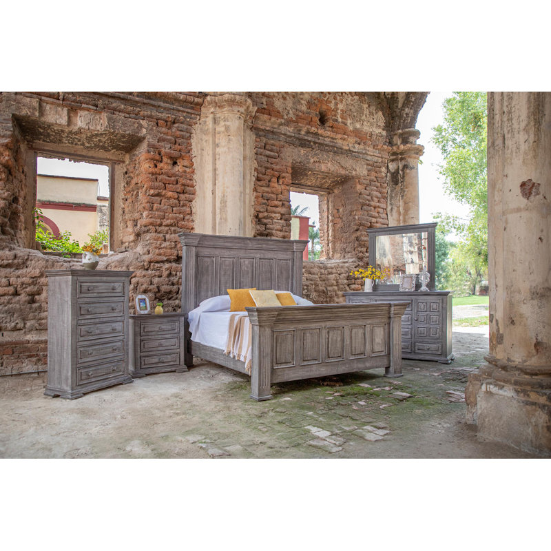 Commode 5 tiroirs Hamite, Gris
