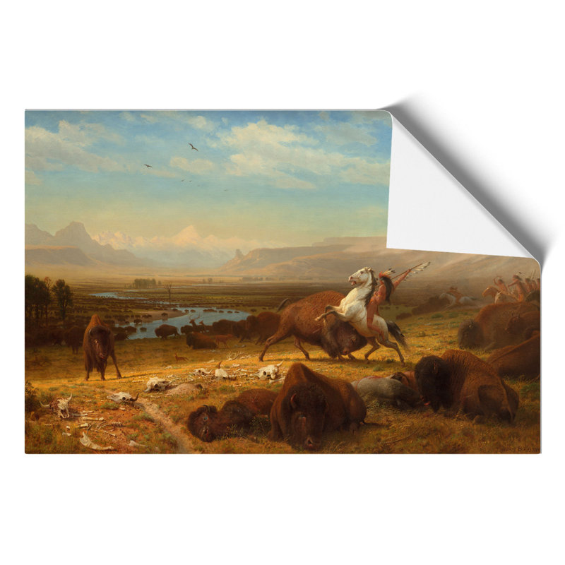 The Last of the Buffalo by Albert Bierstadt - Frameless Print, 42cm H x 59cm W x 0.1cm D