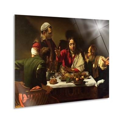 Dinner in Emmaus 2 by Caravaggio - No Frame Rectangle Painting