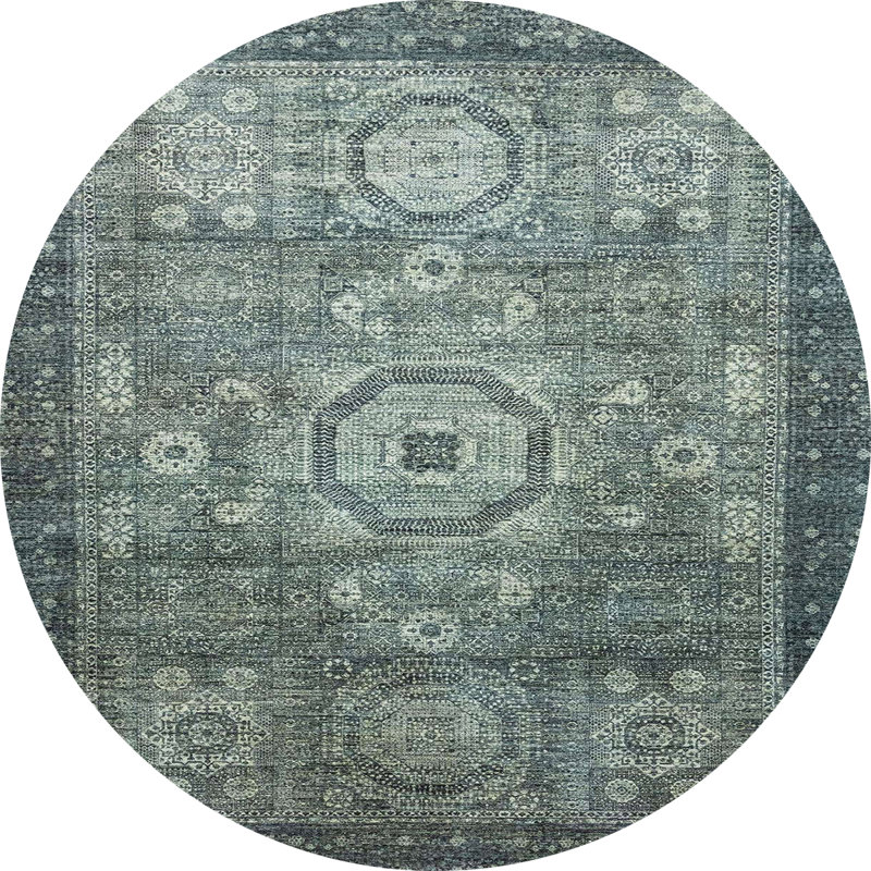 Abstract Indoor Rug, Round 6'