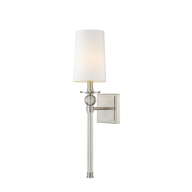 Ophia Armed Sconce, Brushed Nickel