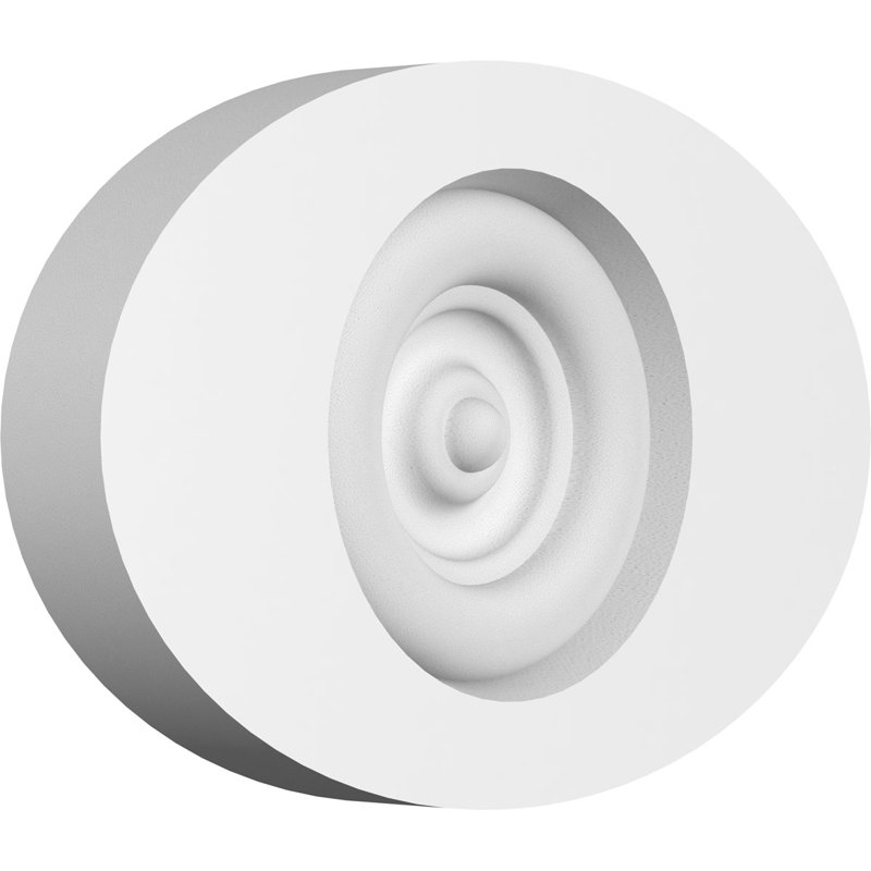 Standard Dalton Bullseye Rosette with Square Edge, 2.75"H x 4"W x 0.5"D