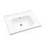Plateau de meuble-lavabo simple blanc 23,63 po x 18,63 po avec 1 trou de robinet et trop-plein (lavabo seulement)