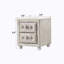 Table de chevet beige en tissu