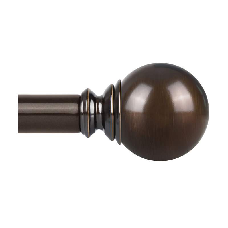 Tringle à rideaux simple réglable Wyaconda, Bronze, 28" – 48"