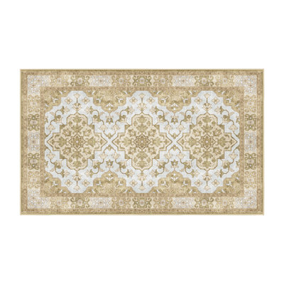Tapis oriental en chenille / polyester tissé à la main Flemke
