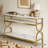 3-Tier Console Table Sofa Table with Storage Shelves