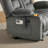 Electric Reclining Loveseat Sofa with Heat and Massage, Fabric Power Loveseat Recliner-90625493-129779161