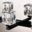 Moderne pour îlot de cuisine - 10 lumières suspendues en cristal noir à hauteur réglable à chaque plafond G9 10 * G9 * Max 40W