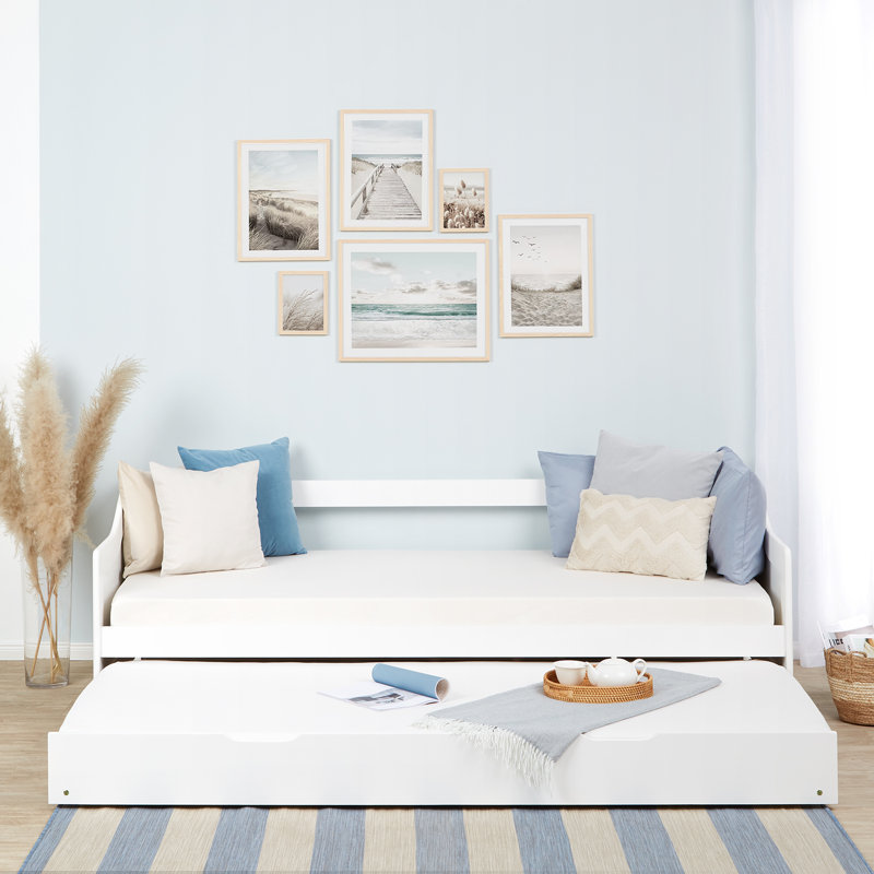 Brierfield European Single (90 X 200Cm) Solid Wood Bed with Trundle by Mack + Milo, White