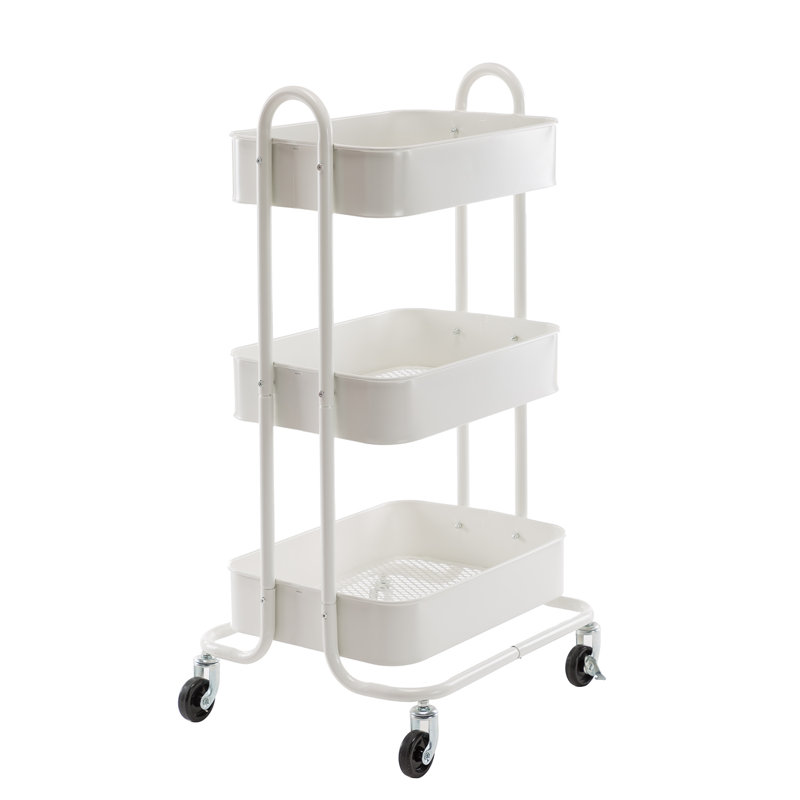31'' H x 18'' W Utility Cart with Wheels, White
