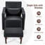 Laguer Faux Leather Armchair with Footstool-479042101