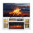 Farmhouse TV Stand with 36" Electric Fireplace and Glass Cabinet-1051040449-1036972831