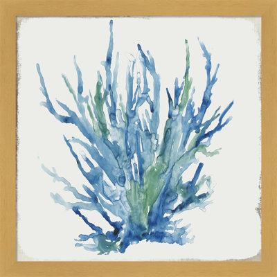 «Blue and Green Coral II» par Aimee Wilson, art mural encadré