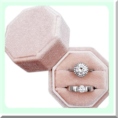 Elegant Octagon Velvet Ring Box for Weddings and Gifts