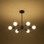 Mid-Century Modern 6-Light Iron Sputnik Semi Flush Mount Ceiling Light-563812196
