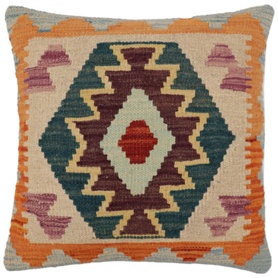  100% Wool Throw Square Pillow Cover & Insert