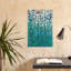 Art mural abstrait vert et blanc abstrait-594356191