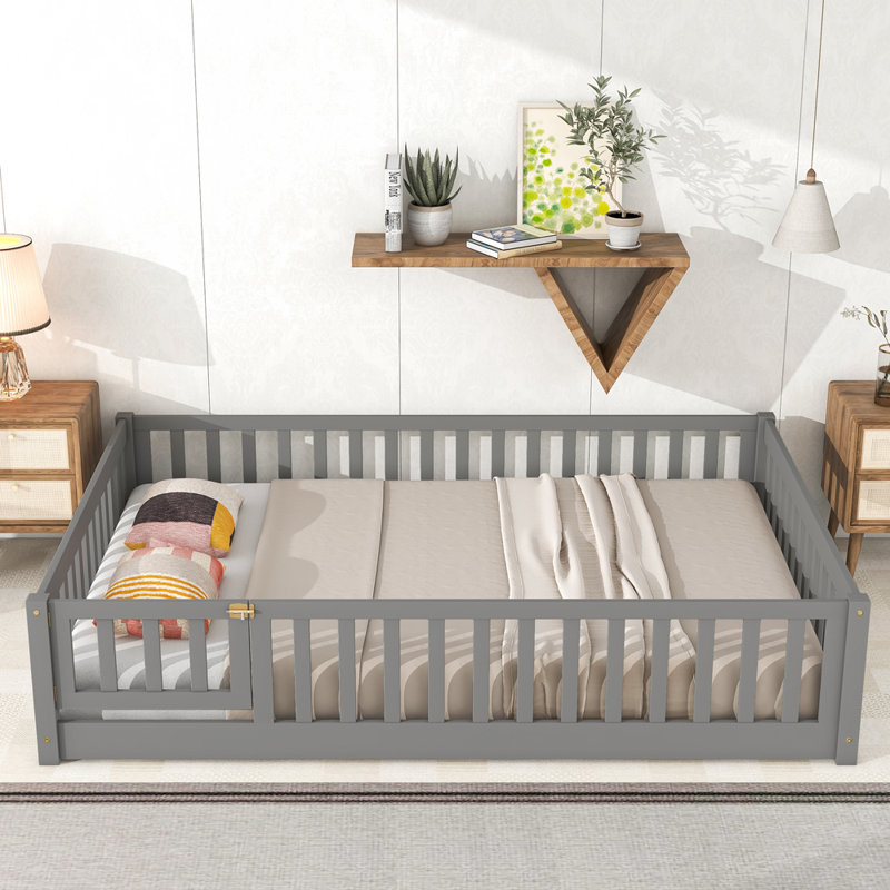 Lits pour enfants Frostia, gris, Double ( l 79,5 po x P 57 po x H 17,5 po)