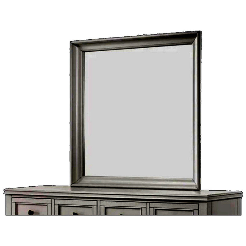 White Square Mirror