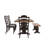 Fortville 78" Solid Wood Oak Finish Top 6-Piece Dining Set With French Ladder Back Chairs And Bench-423311633-423311630