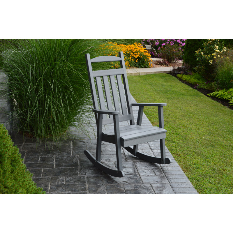 Chaise berçante de porche classique Aaliayh, Gris foncé