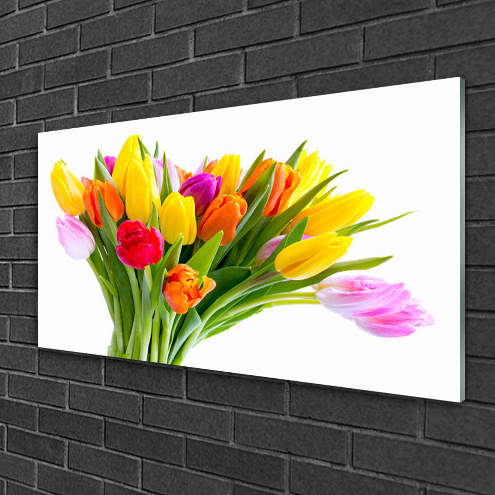 Floral Tulips - Unframed Photograph on Glass