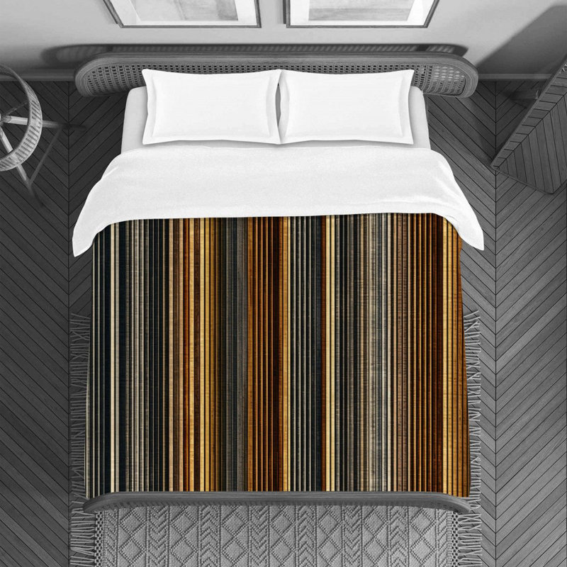 Polyester Striped Duvet Cover, Twin Duvet Cover