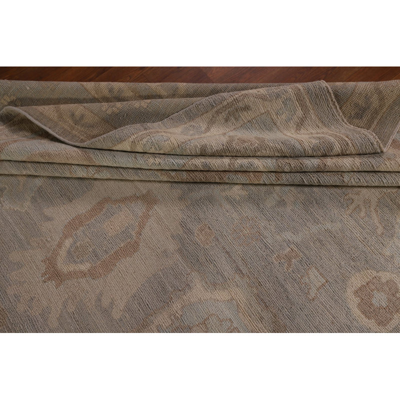 Tapis oriental gris Oushak 9x12
