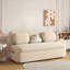 Canapé-lit causeuse 100% polyester beige-1139710392