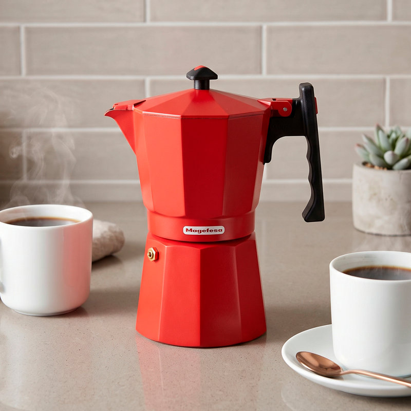 Cafetière rouge Magefesa, 6 Cups, Red