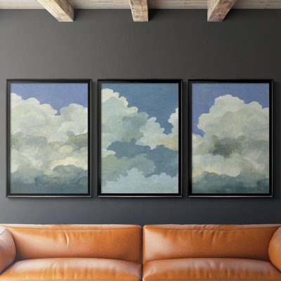 Cumulus Tower I  -Custom Framed  Wrapped Gallery Canvas - 3 Pieces