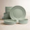 over&back Rimmed 12-Piece Semi Hand-Finished Stoneware Dinnerware Set, Service for 4