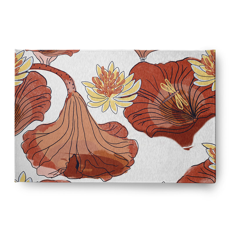 Casidy Chenille Floral Indoor Rug, Rectangle 4' x 6'