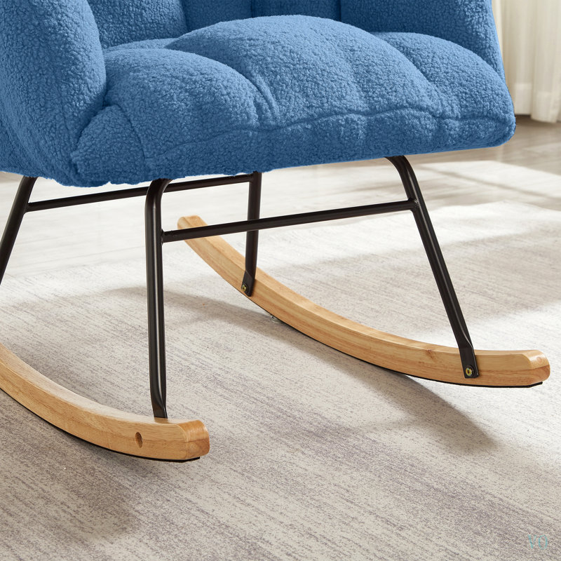 Fauteuil berçant et oscillant rembourré avec tissu