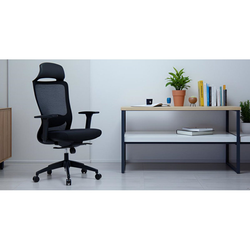 Fauteuil de bureau ergonomique à dossier en filet Urban, Noir, noir, noir, noir, Noir, noir, noir, noir