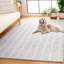 Tapis ivoire / bleu en laine / chenil / coton touffeté à la main Vrooman-8025119