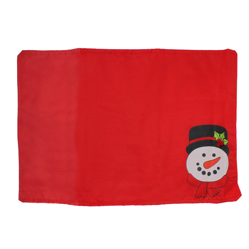 Ensemble de 13,5 po bonhomme de neige avec ensemble de napperons de Noël