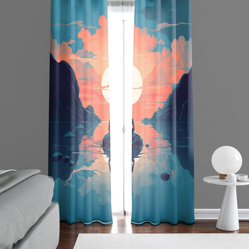 Paire de rideaux semi-transparents Cliffcrest, L 40 po x L 61 po