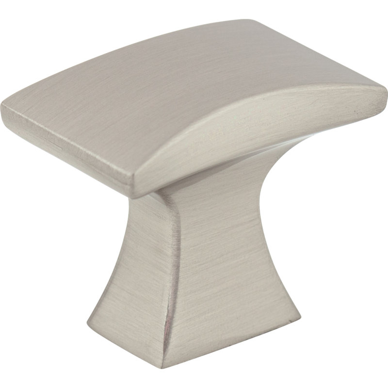 Philip Rectangular Knob, Satin Nickel
