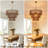 4-light Natural Rattan Tiered Pendant Light