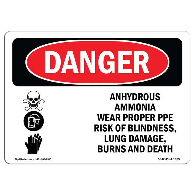 Signe de danger, H 12 po x l 18 po x P 0,1 po
