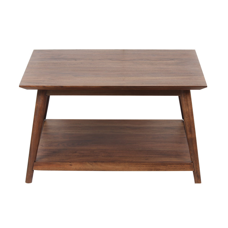 Portola Solid Wood Single Coffee Table, Brown